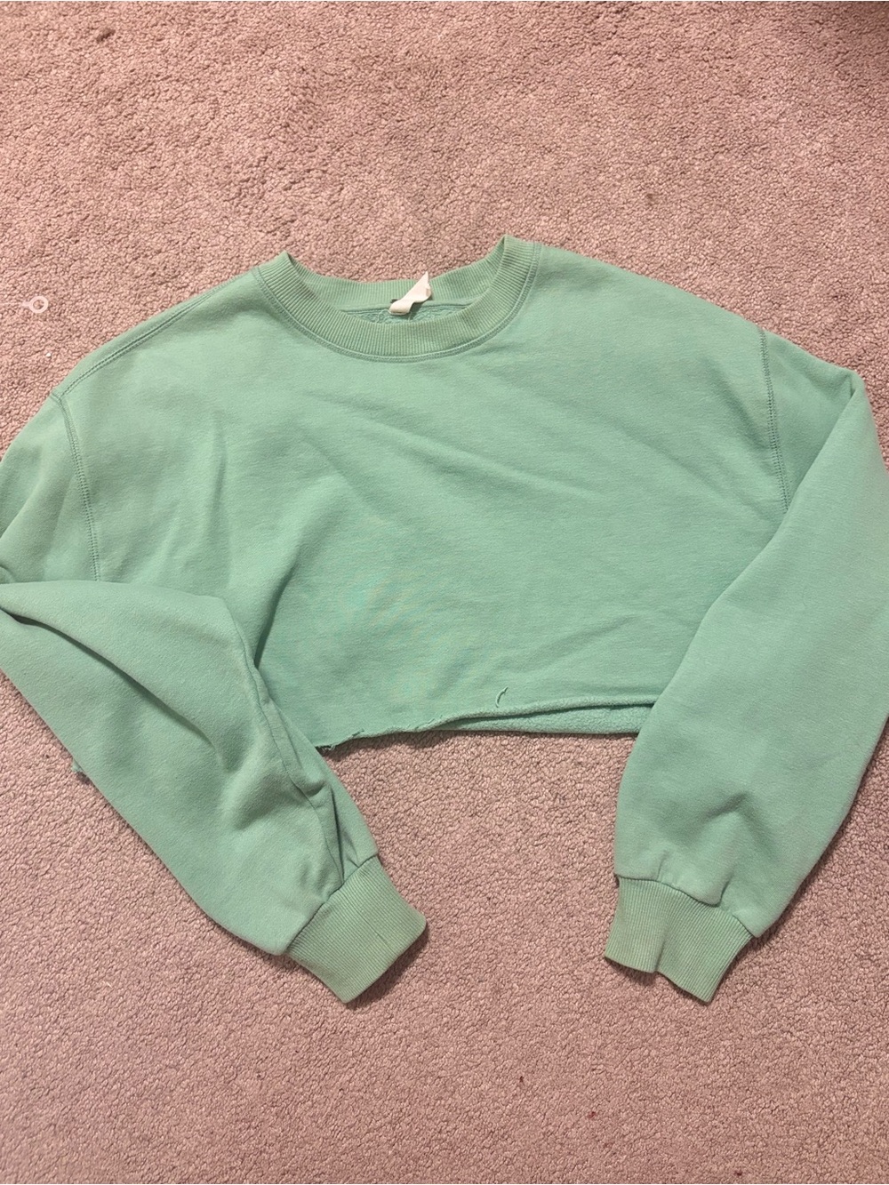 PacSun LA Hearts Cropped Mint Green Women's Sweatshirt